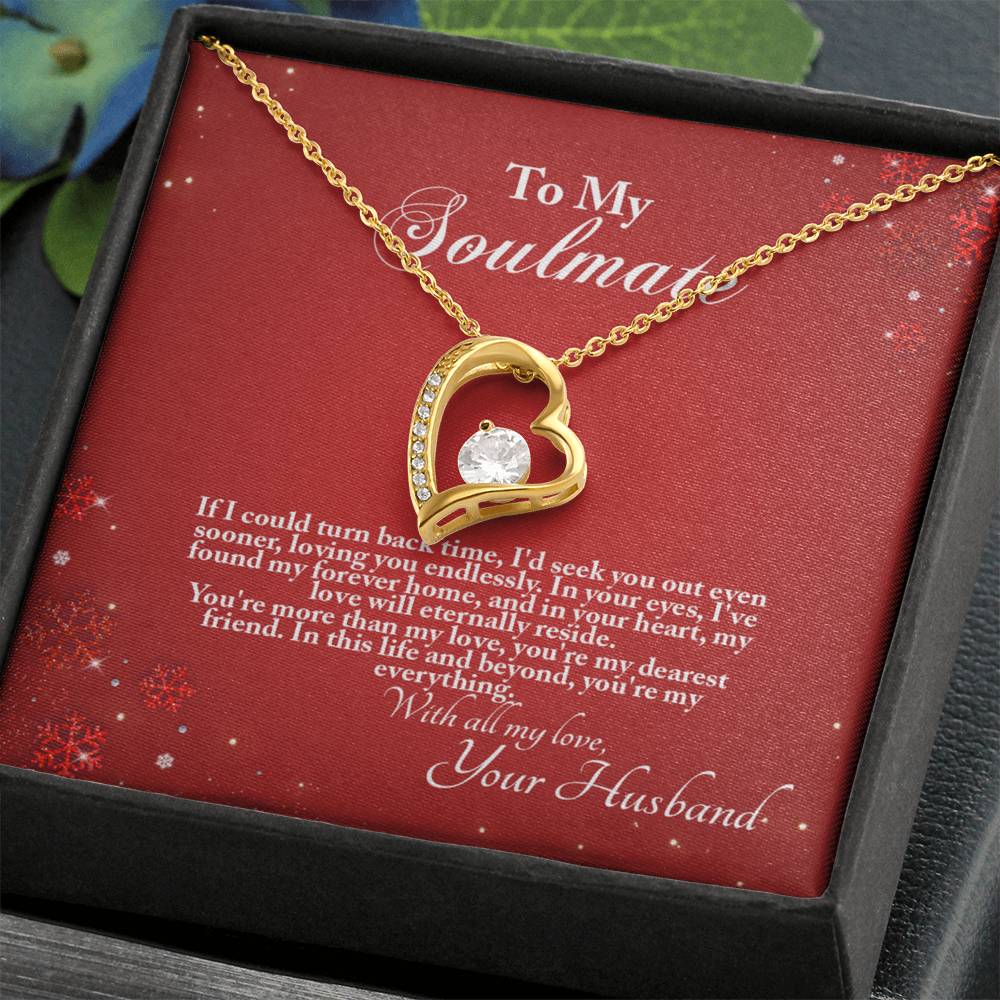 4005a Forever Love Necklace, Gift to My Soulmate with Beautiful Message Card