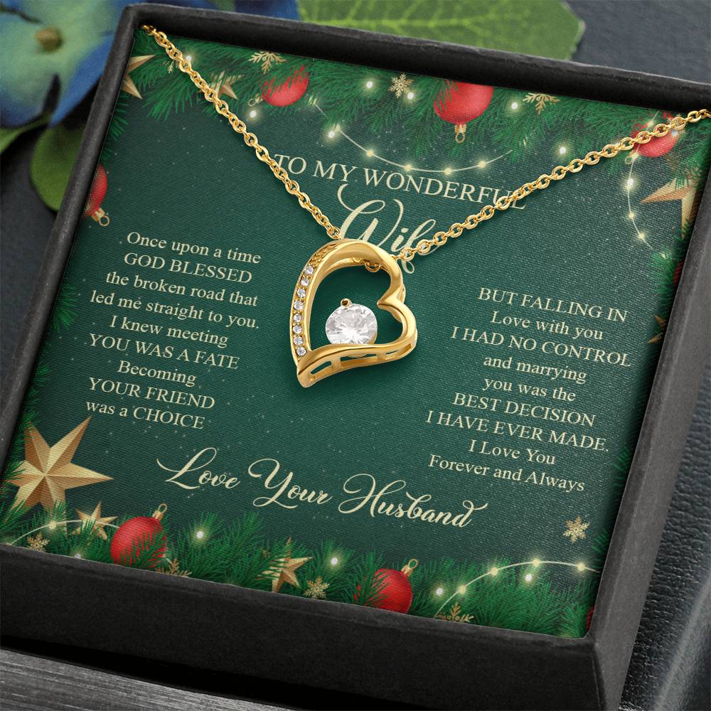 93045a Forever Love Necklace, Gift to my Wife with beautiful Message Card