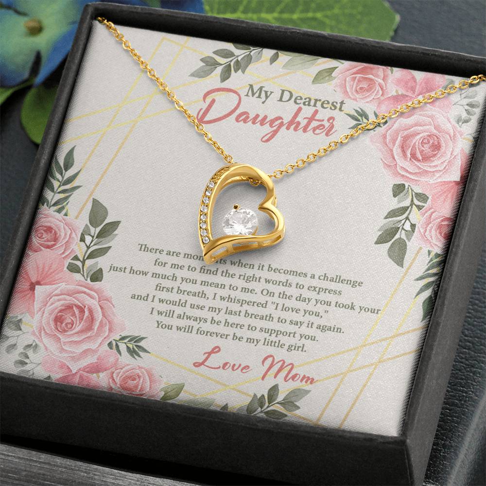 4021b Forever Love Necklace, Gift to my Daughter with Beautiful Message Card