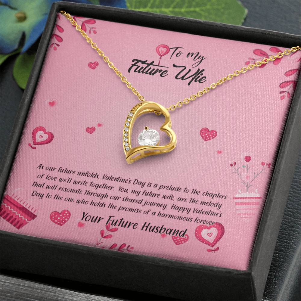 valentine-16d Forever Love Necklace, Gift to my Future Wife with Beautiful Message Card