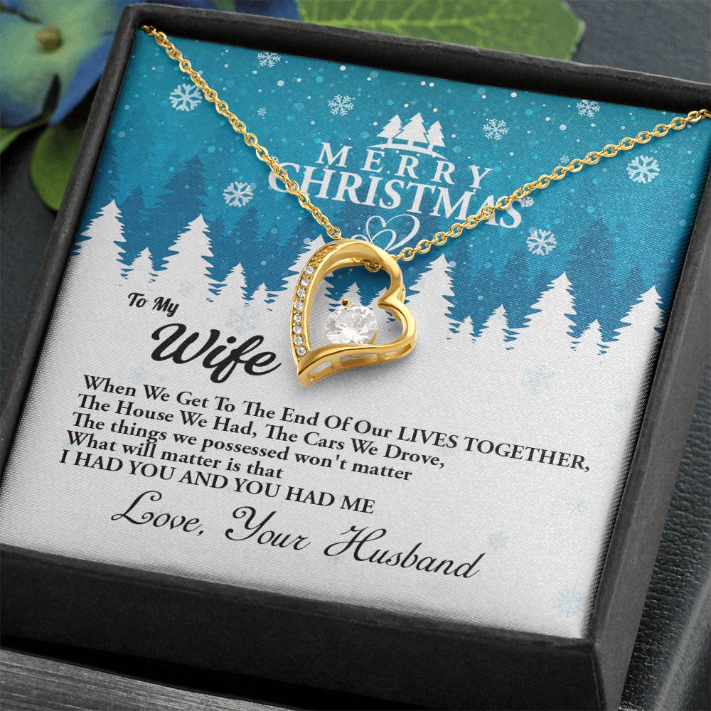 4010a Forever Love Necklace, Gift to my Wife with beautiful Message Card