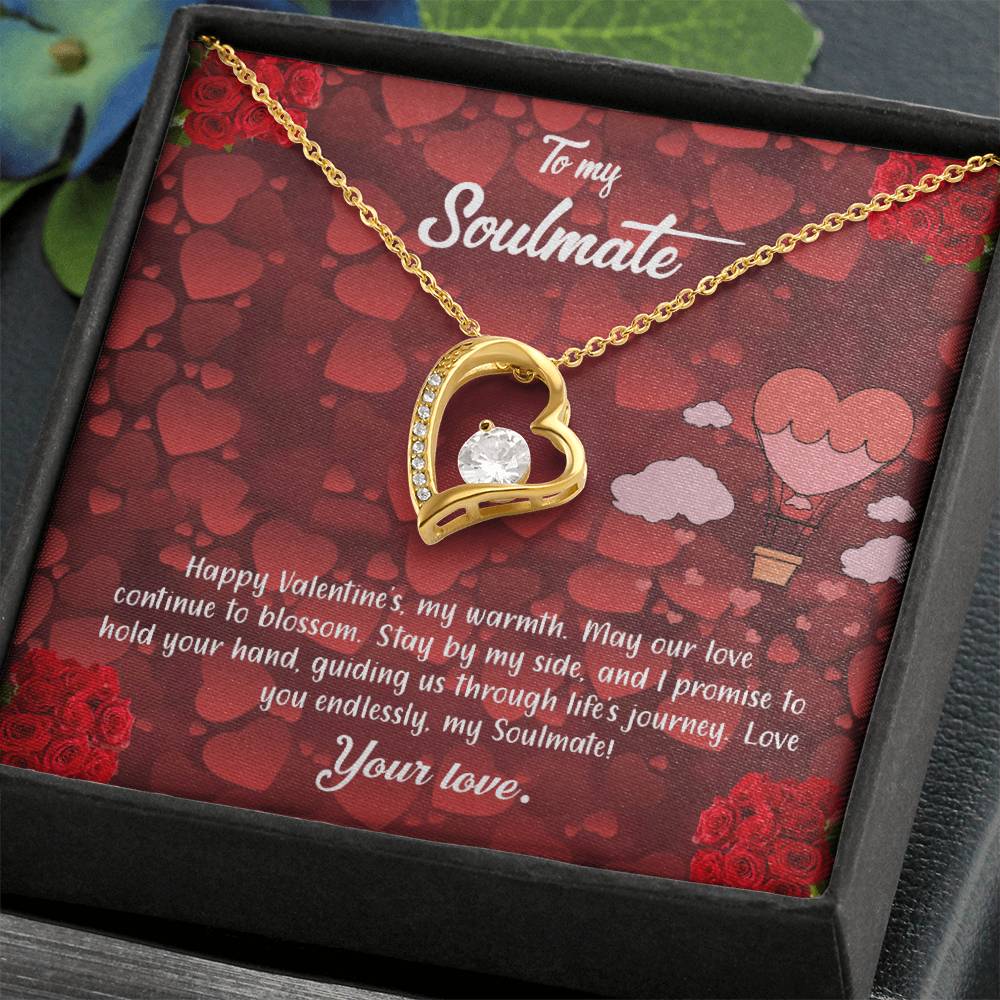 valentine-27b Forever Love Necklace, Gift to My Soulmate with Beautiful Message Card