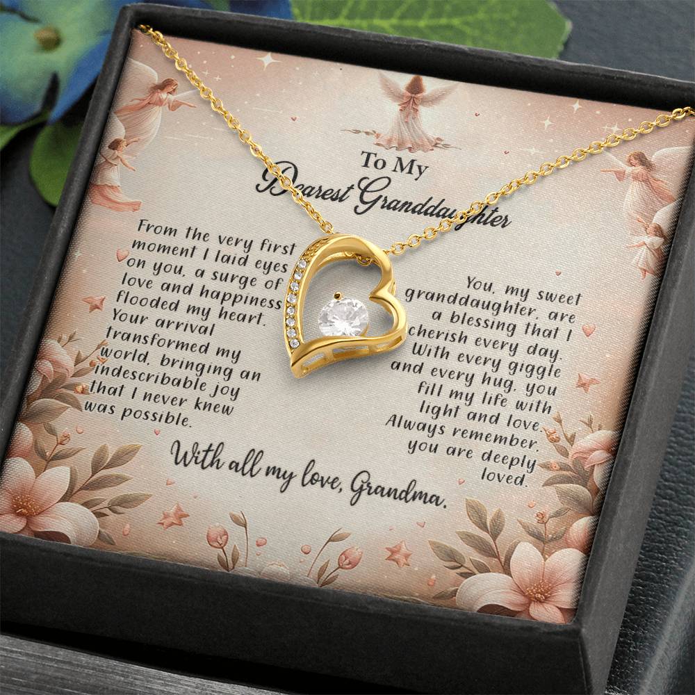 4052a Forever Love Necklace, Gift to my Granddaughter with Beautiful Message Card