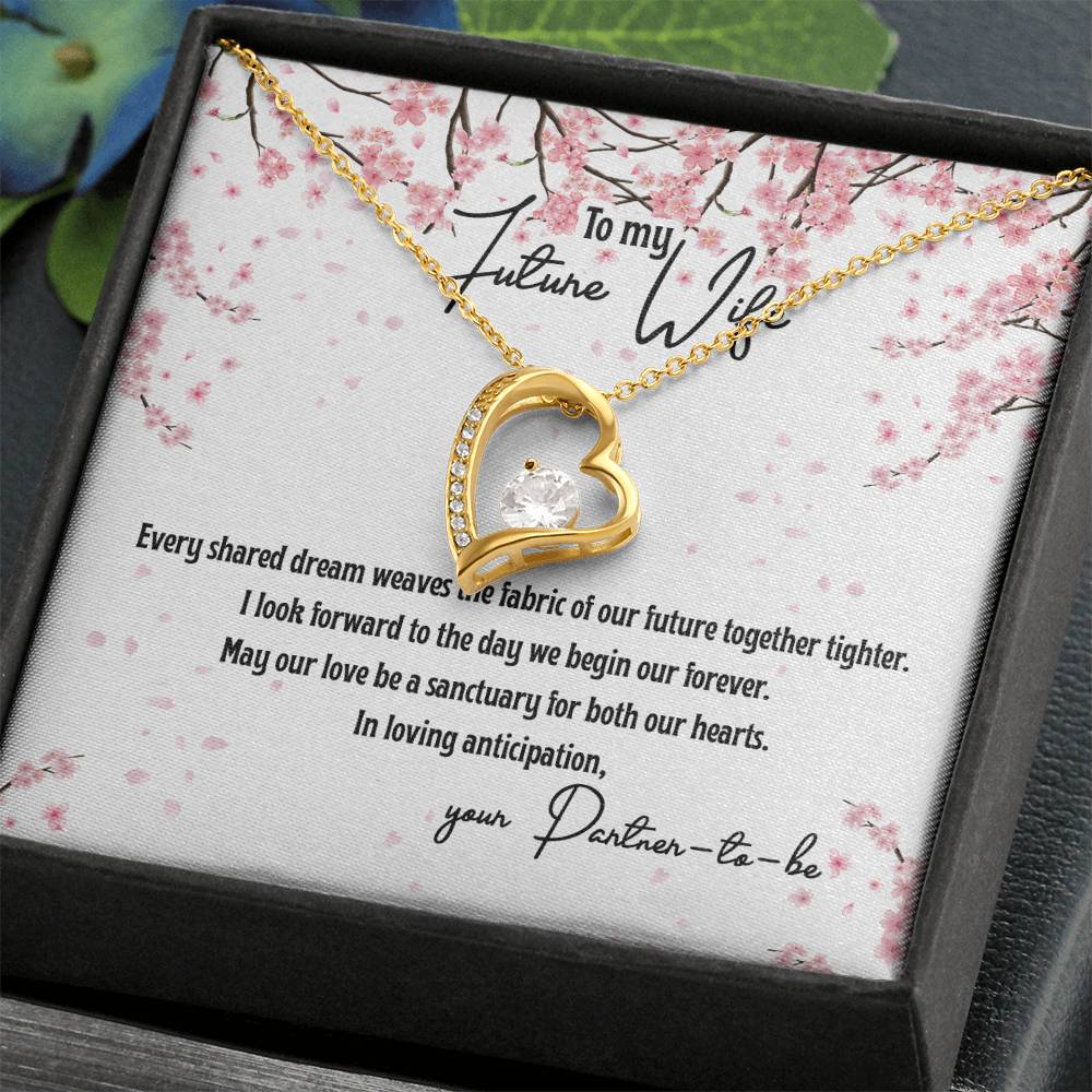 4040 b Forever Love Necklace, Gift to my Future Wife with Beautiful Message Card