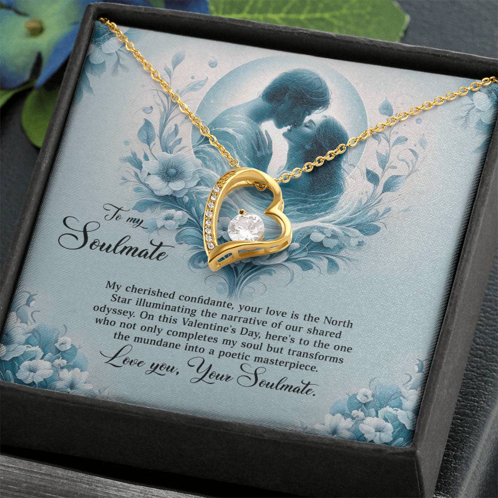 Valentine-st29b Forever Love Necklace, Gift to My Soulmate with Beautiful Message Card