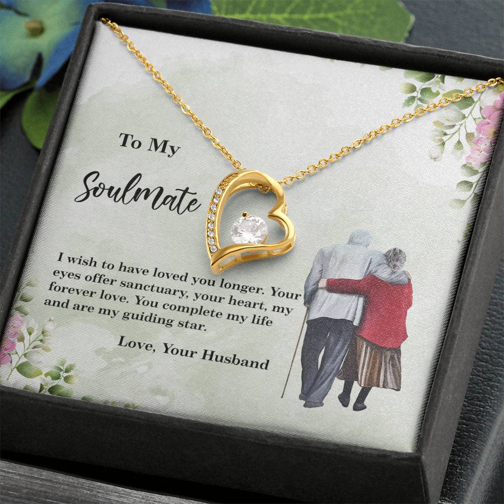 4028c Forever Love Necklace, Gift to My Soulmate with Beautiful Message Card