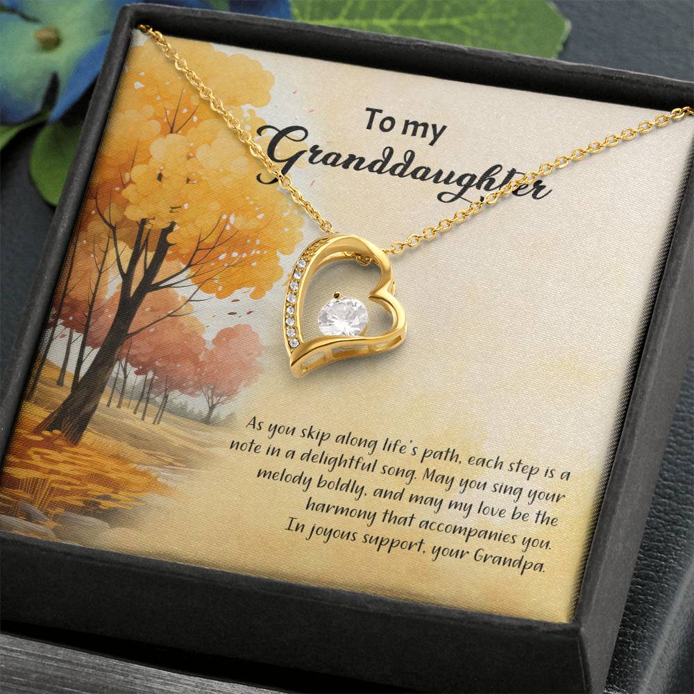 4041d Forever Love Necklace, Gift to my Granddaughter with Beautiful Message Card