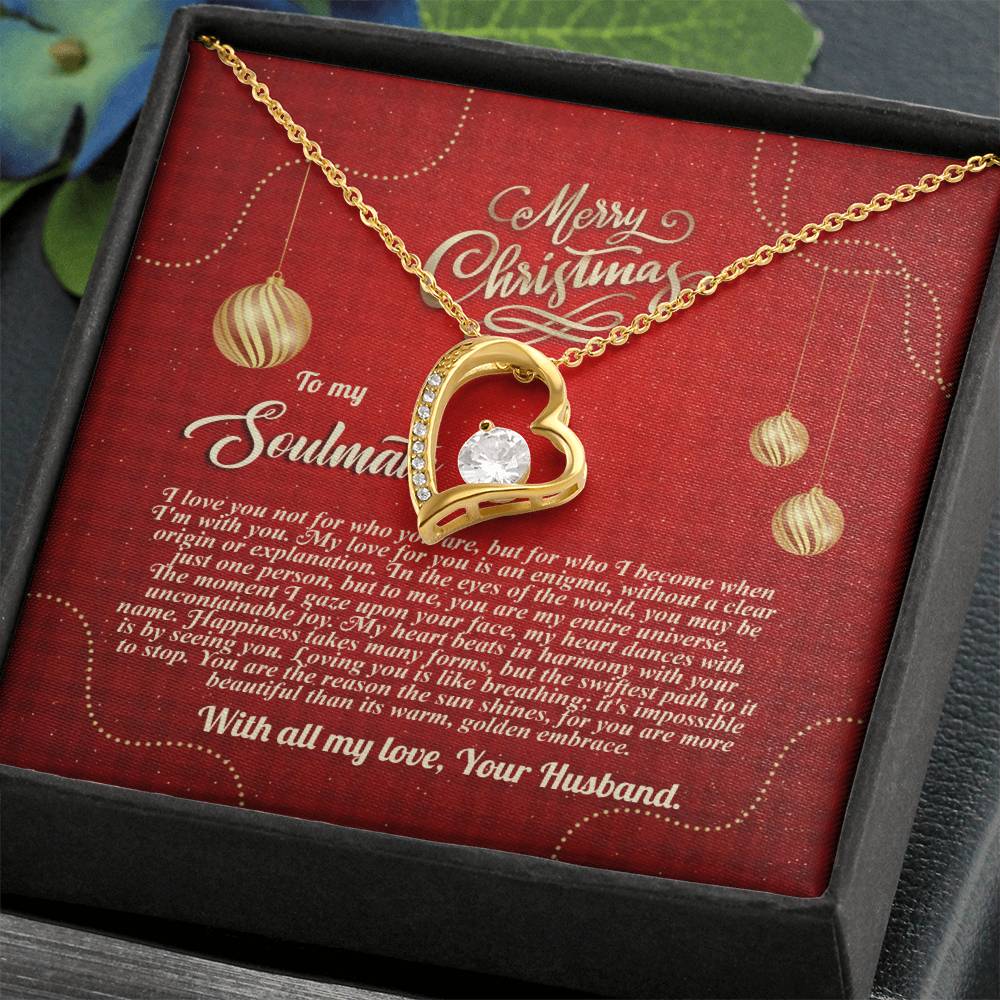 94096c Forever Love Necklace, Gift to My Soulmate with Beautiful Message Card