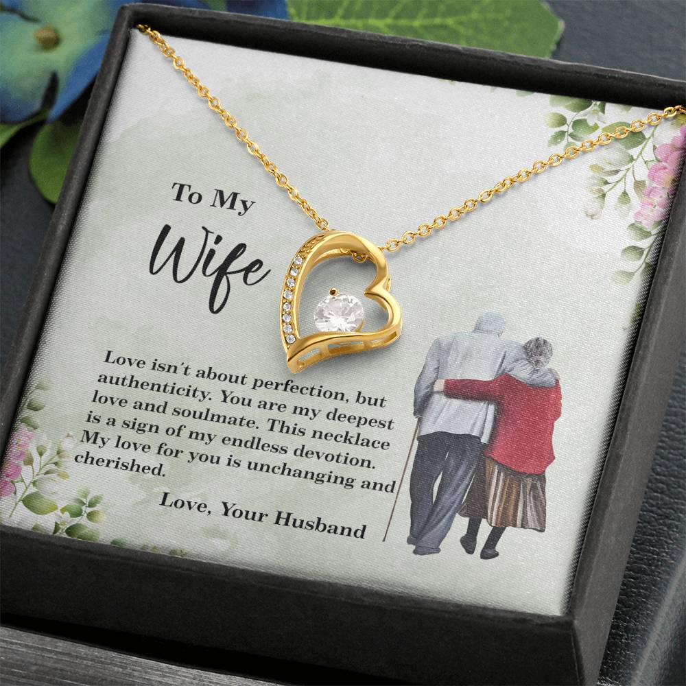 4028b Forever Love Necklace, Gift to my Wife with beautiful Message Card