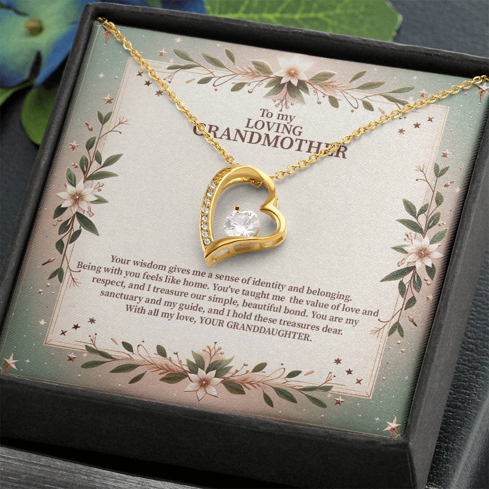 4049b Forever Love Necklace, Gift to my Grandma with Beautiful Message Card