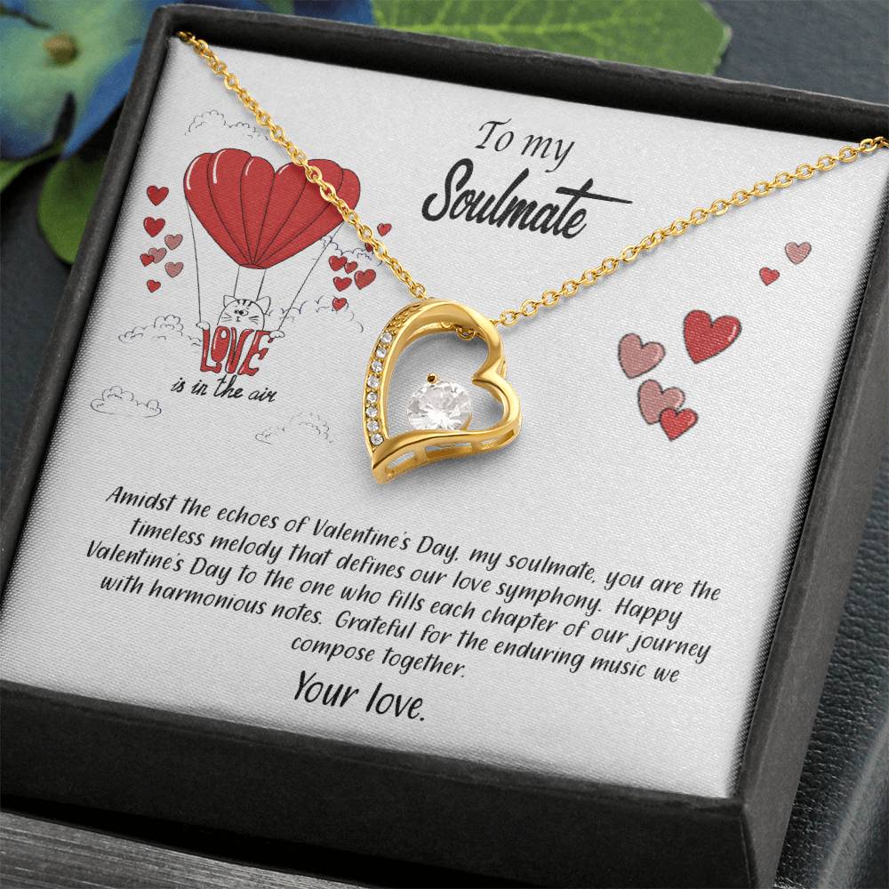 valentine-24b Forever Love Necklace, Gift to My Soulmate with Beautiful Message Card