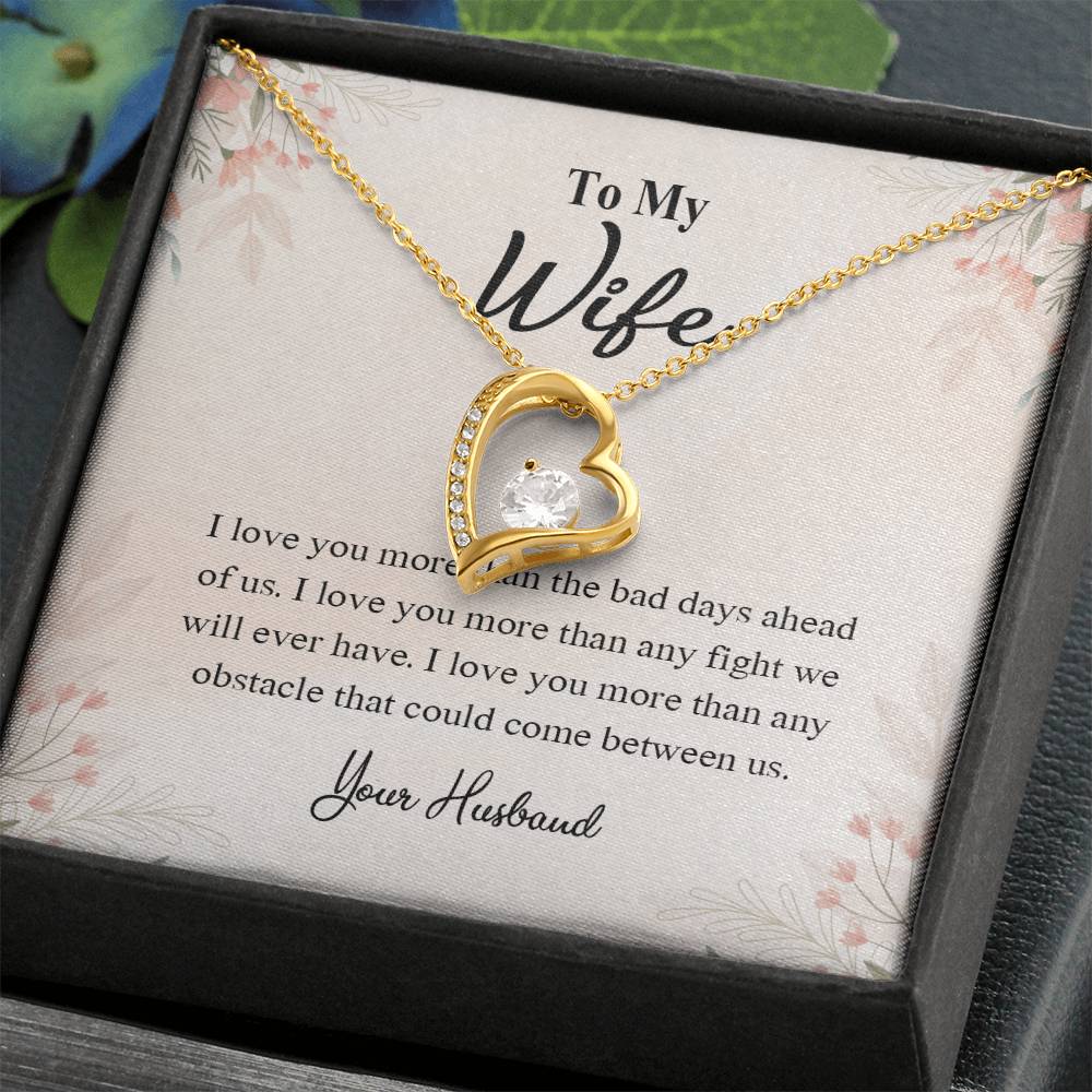 4025a Forever Love Necklace, Gift to my Wife with beautiful Message Card