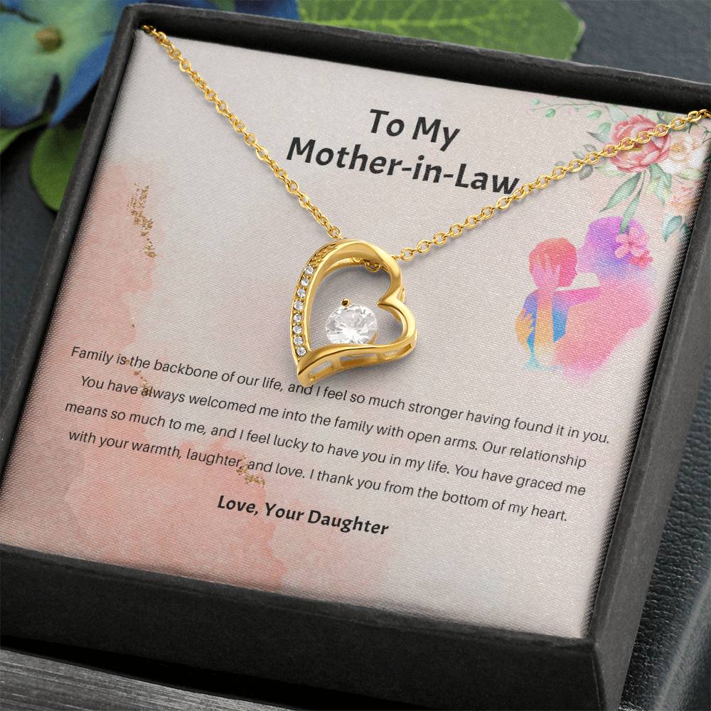 94689b Forever Love Necklace, Gift to my Stepmom with Beautiful Message Card