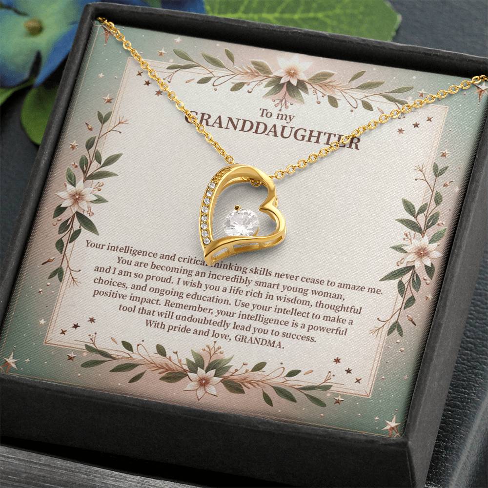 4049a Forever Love Necklace, Gift to my Granddaughter with Beautiful Message Card