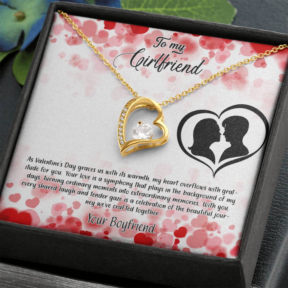 valentine-36c Forever Love Necklace, Gift to my Girlfriend with Beautiful Message Card