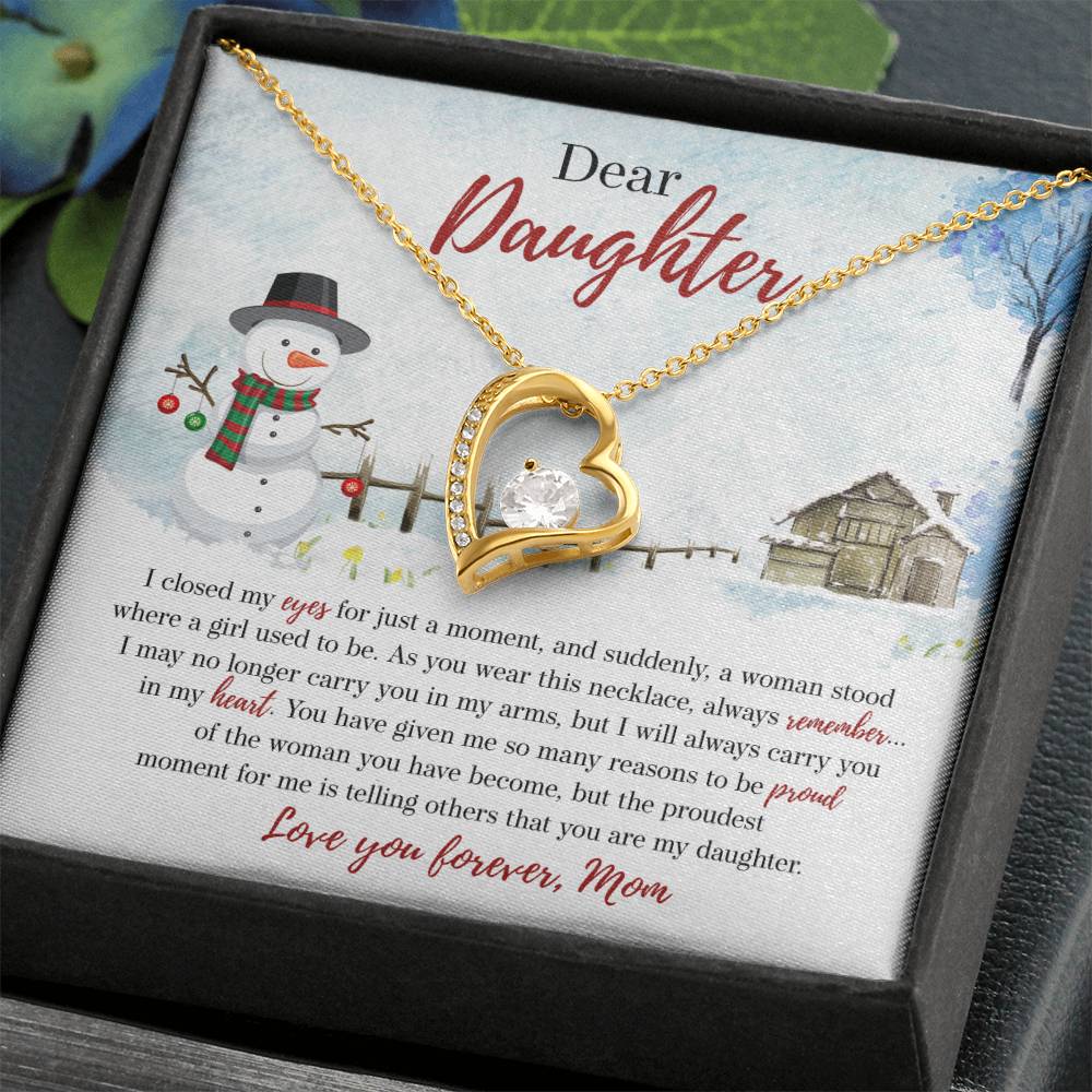 94386b Forever Love Necklace, Gift to my Daughter with Beautiful Message Card