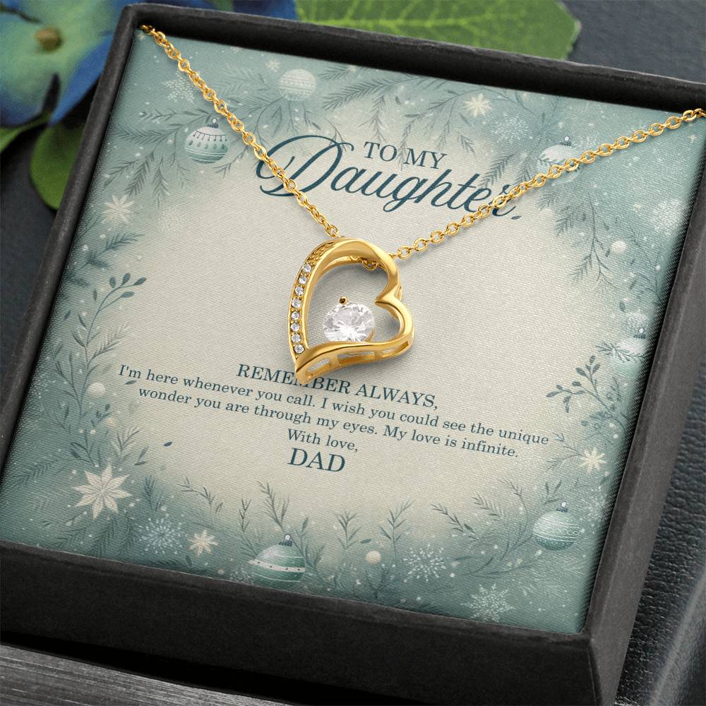 95320 a Forever Love Necklace, Gift to my Daughter with Beautiful Message Card