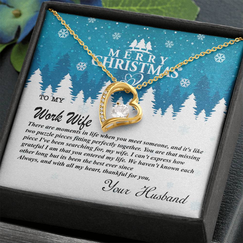 4010b Forever Love Necklace, Gift to my Wife with beautiful Message Card