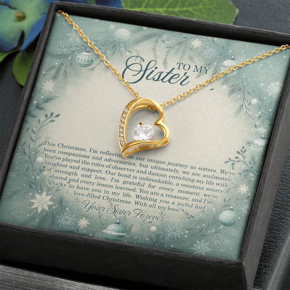 95320c Forever Love Necklace, Gift to my Sister with Beautiful Message Card