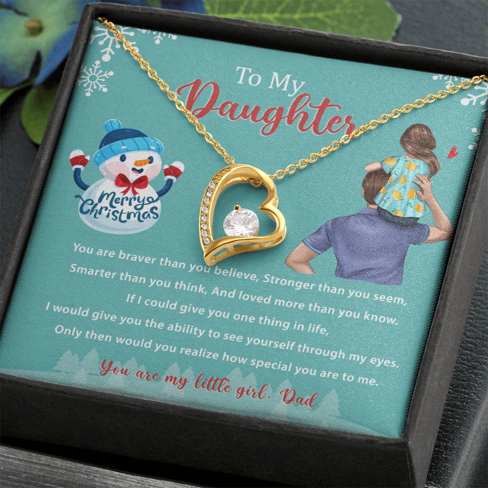 94669c Forever Love Necklace, Gift to my Daughter with Beautiful Message Card