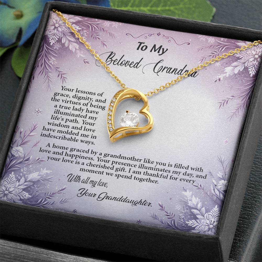 4054a Forever Love Necklace, Gift to my Grandma with Beautiful Message Card