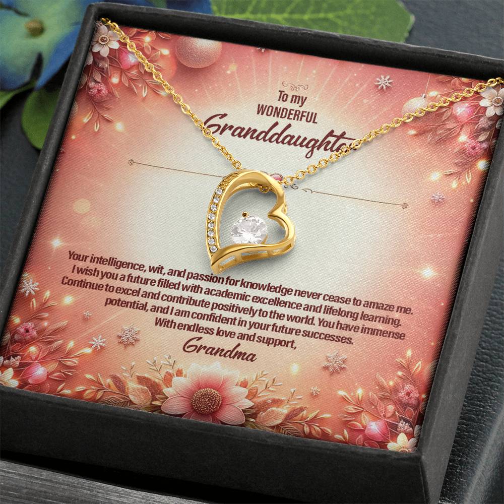 4051a Forever Love Necklace, Gift to my Granddaughter with Beautiful Message Card