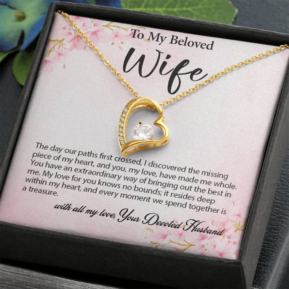 4029a Forever Love Necklace, Gift to my Wife with beautiful Message Card