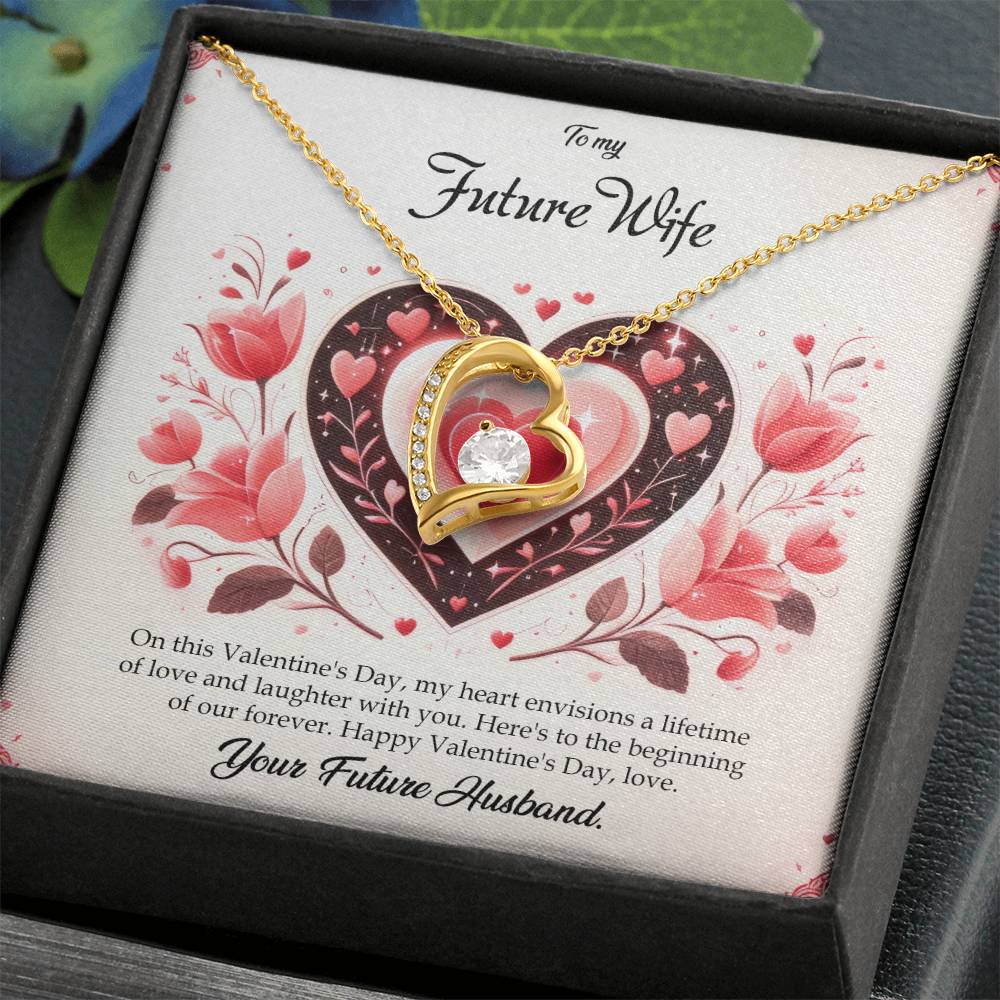 Valentine-st5d Forever Love Necklace, Gift to my Future Wife with Beautiful Message Card