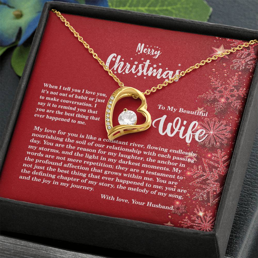 4013b Forever Love Necklace, Gift to my Wife with beautiful Message Card