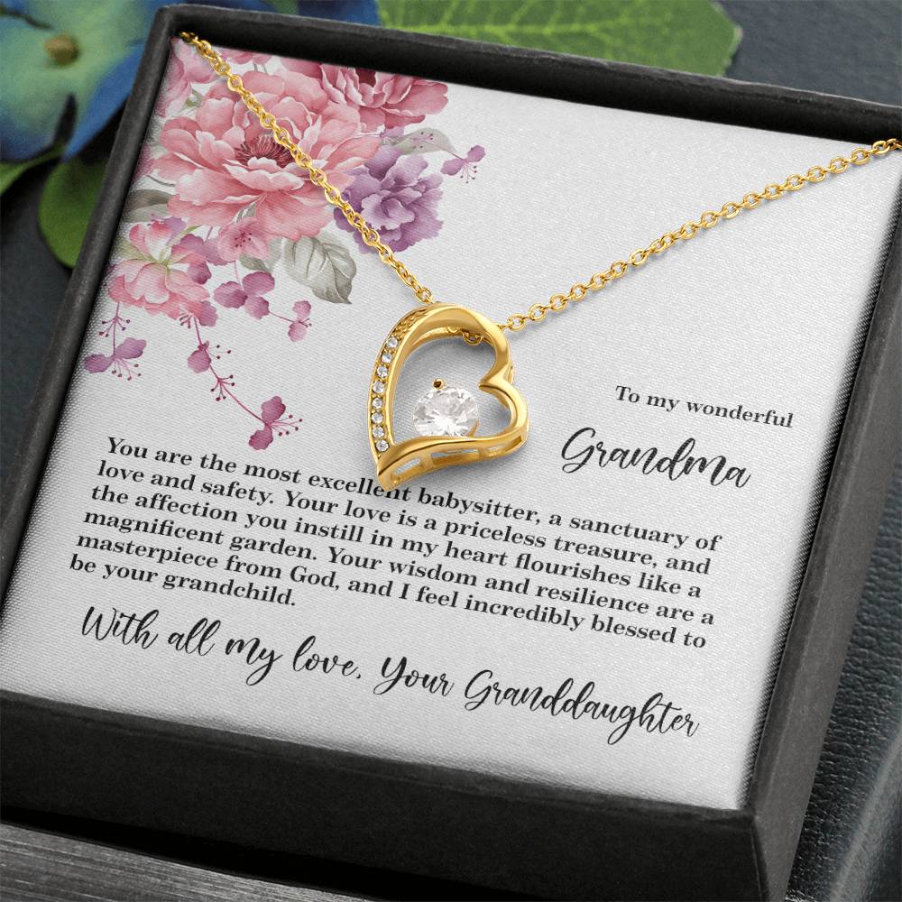 4027d Forever Love Necklace, Gift to my Grandma with Beautiful Message Card