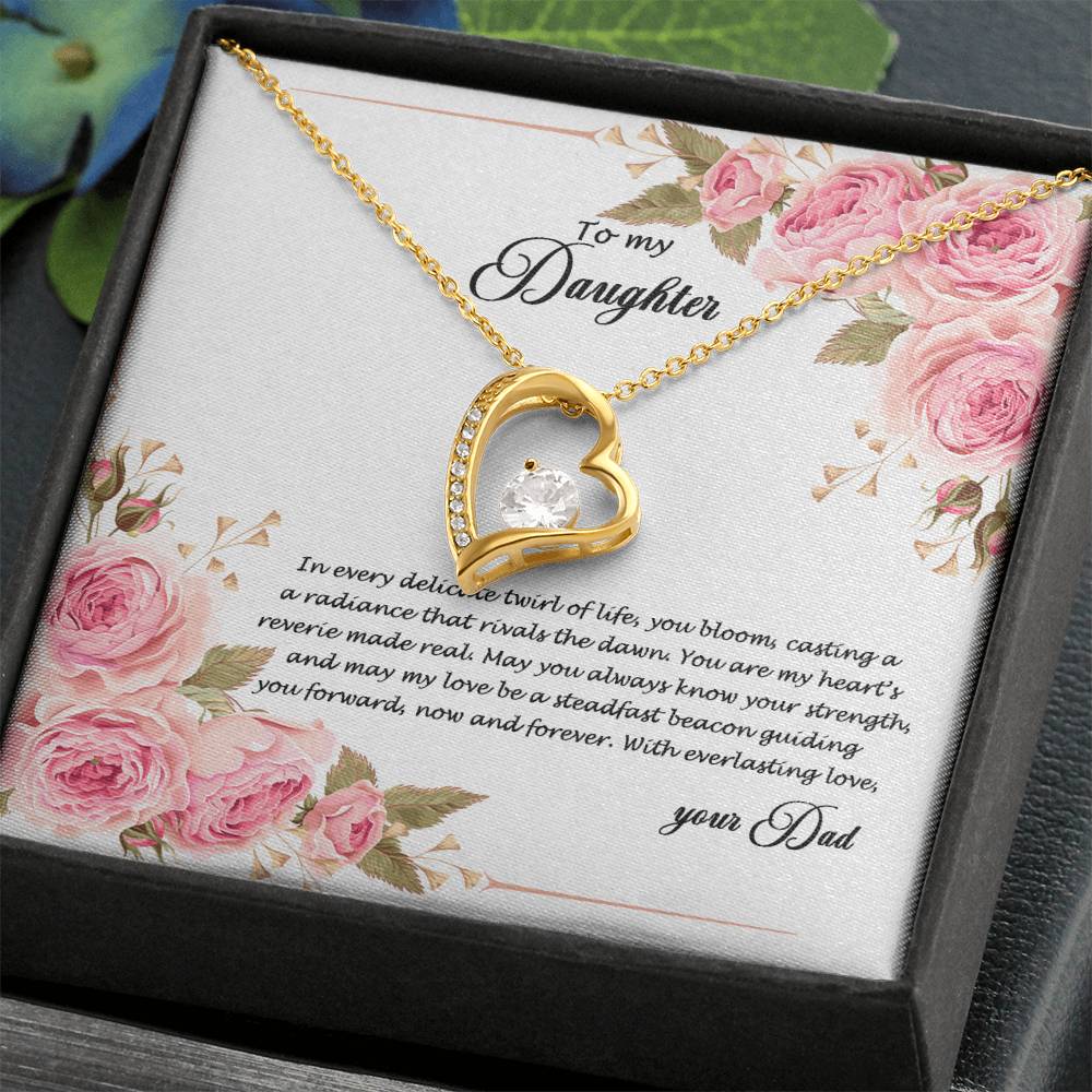 4034 (b) Forever Love Necklace, Gift to my Daughter with Beautiful Message Card