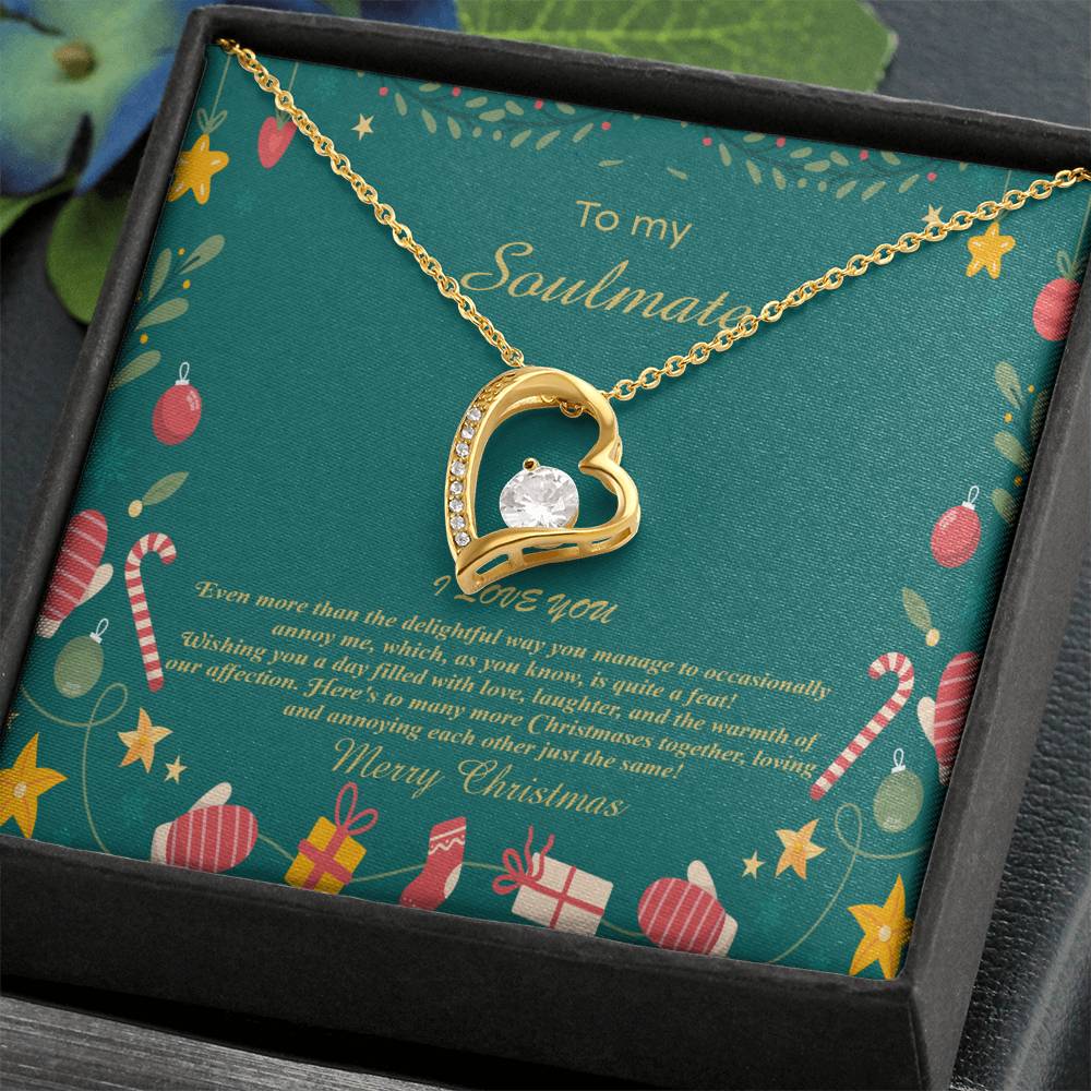 94098b Forever Love Necklace, Gift to My Soulmate with Beautiful Message Card