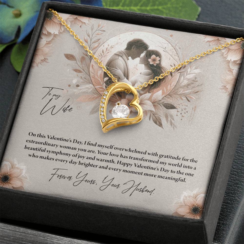 Valentine-st27a Forever Love Necklace, Gift to my Wife with Beautiful Message Card