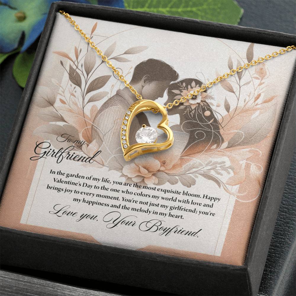 Valentine-st28c Forever Love Necklace, Gift to my Girlfriend with Beautiful Message Card